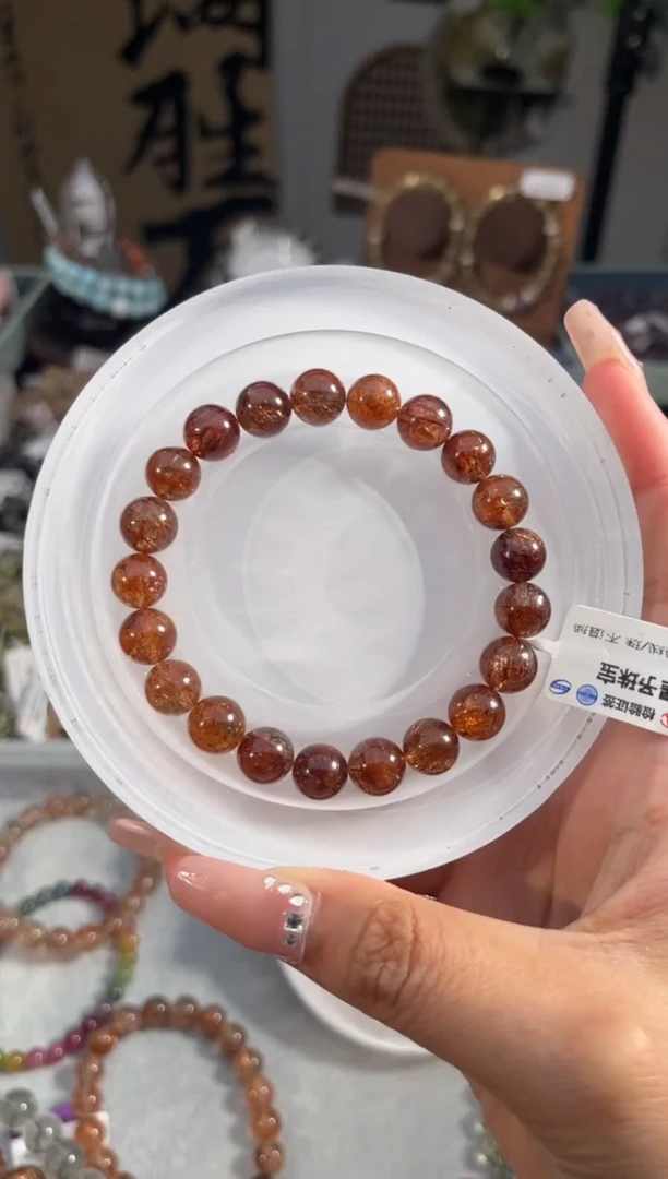 水晶手串未镶嵌黑金超七9+