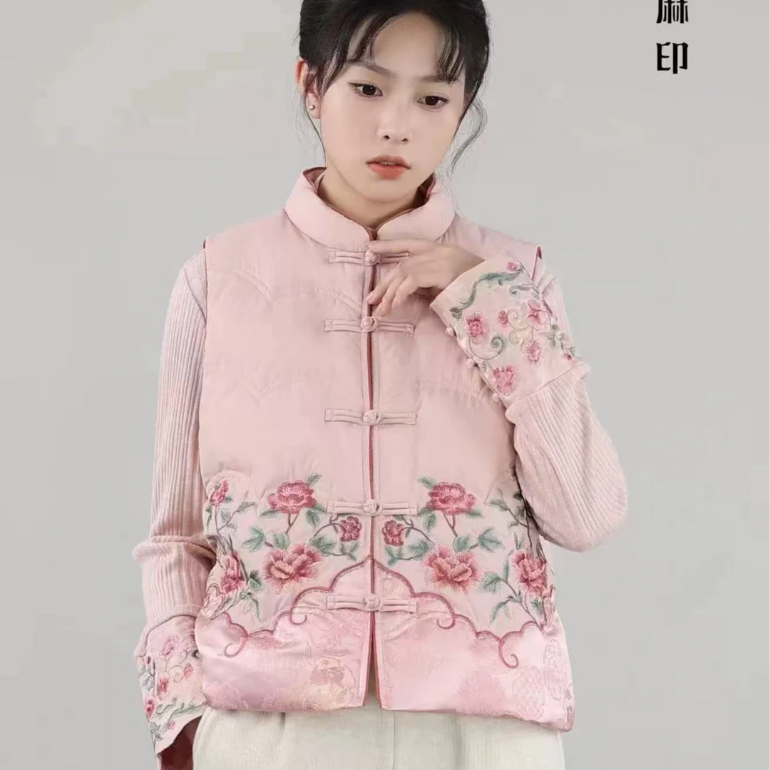 2024新款冬款对襟拼接百搭马夹