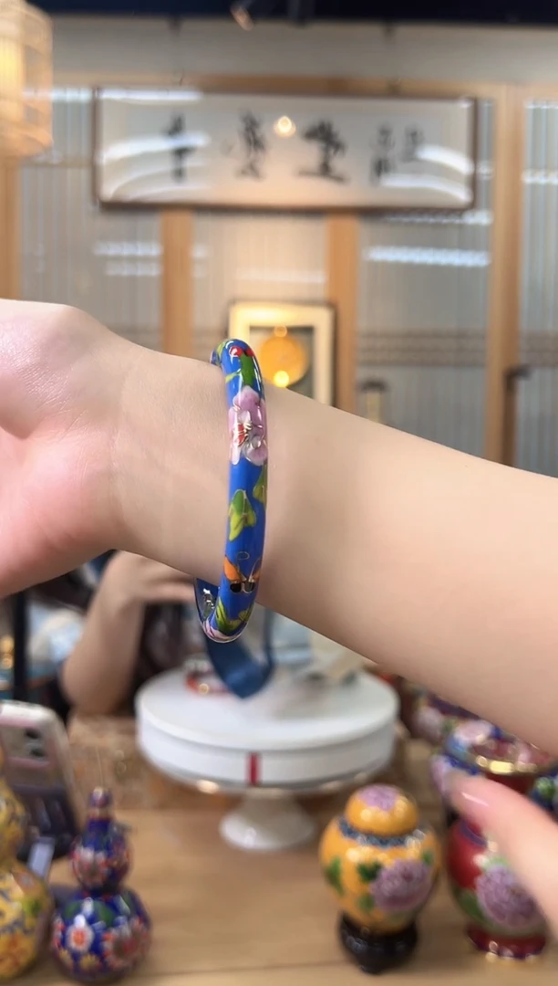 【闪购商品】景泰蓝实地手镯LCSZ001蓝