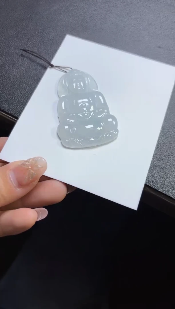 未镶嵌挂件翡翠发一件观音