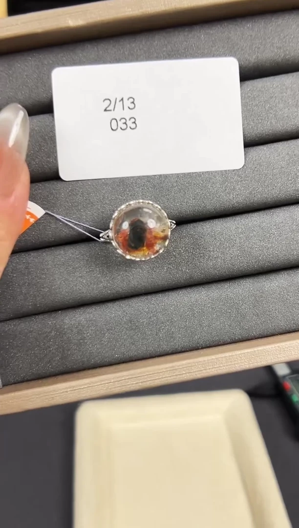 【闪购商品】水晶戒指银S925镶嵌发一（033）