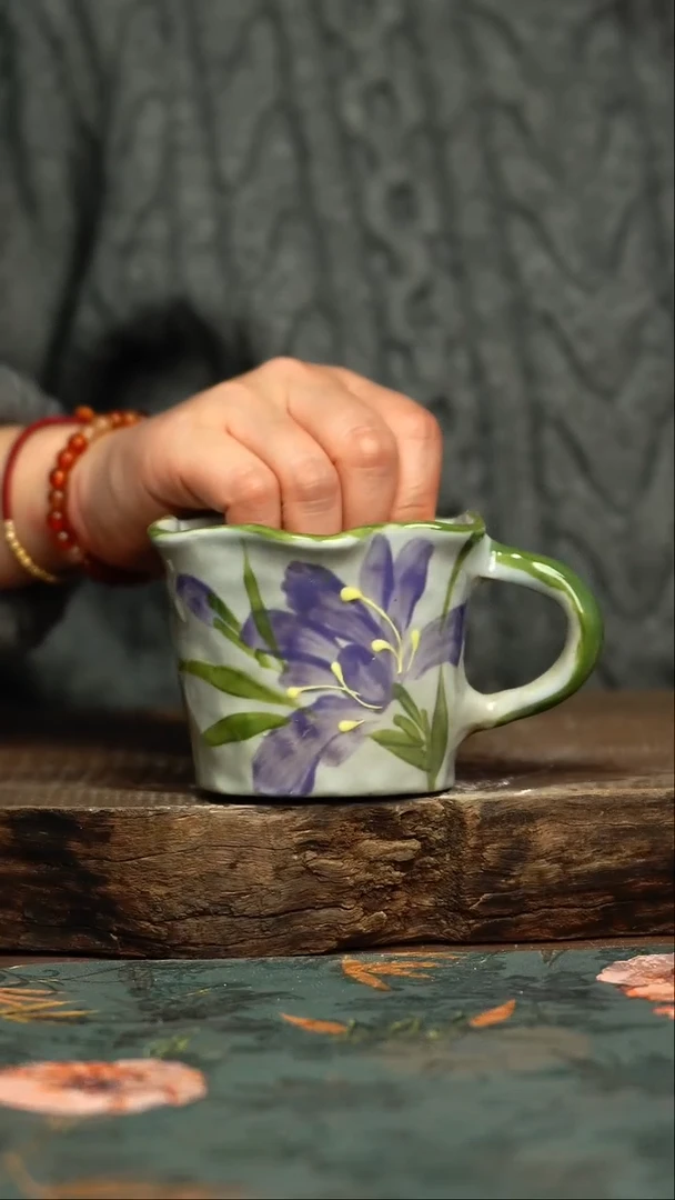 【闪购商品】杯杯手工手绘同款陶器