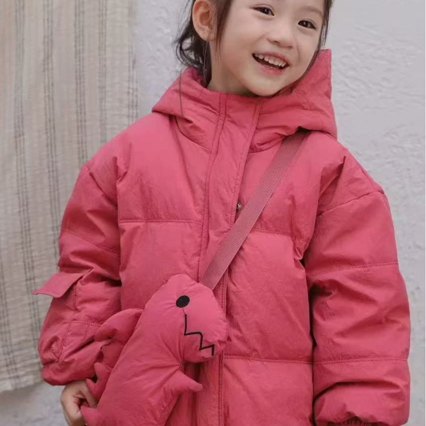 晶秋女童小童韩版洋气外套五防面料连帽
