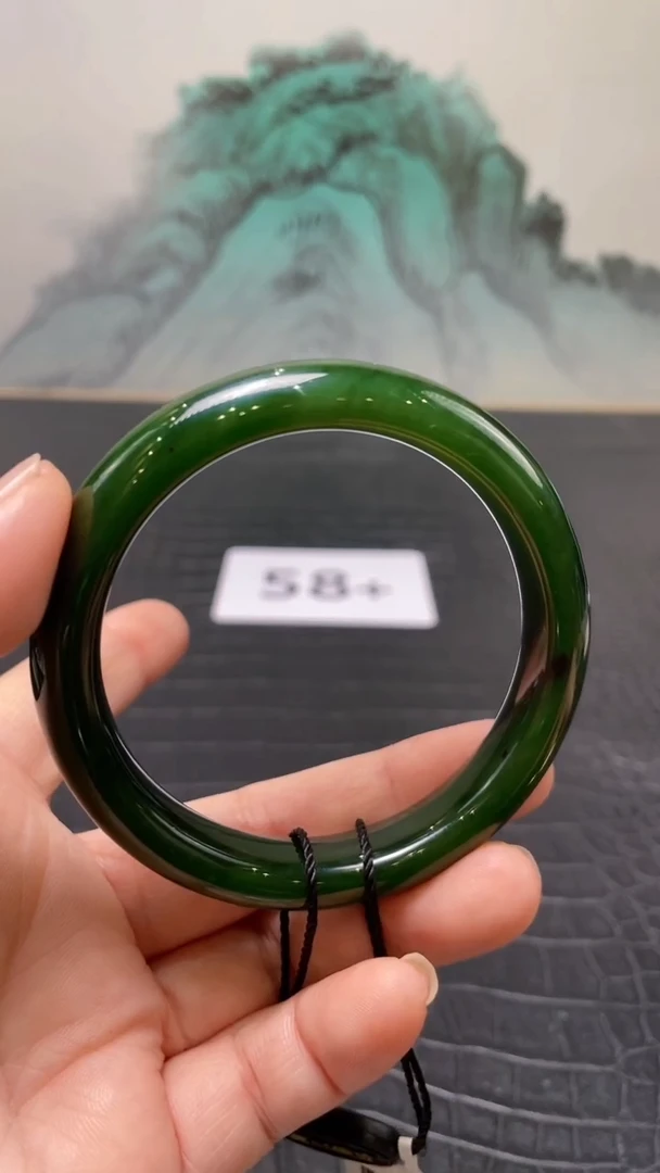 未镶嵌手镯和田玉（碧玉）钱*我58+