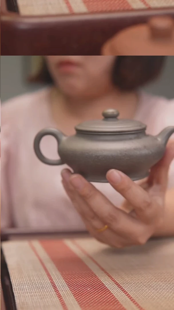 茶壶紫砂冰**星青灰段泥虚扁200cc