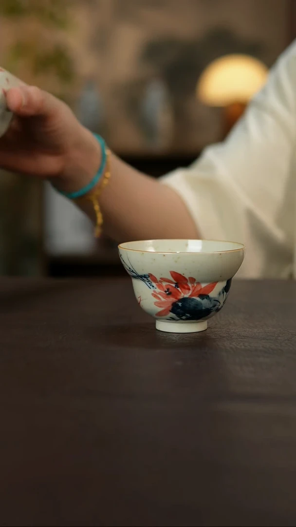 杯景德镇陶瓷杯碗柴烧多人