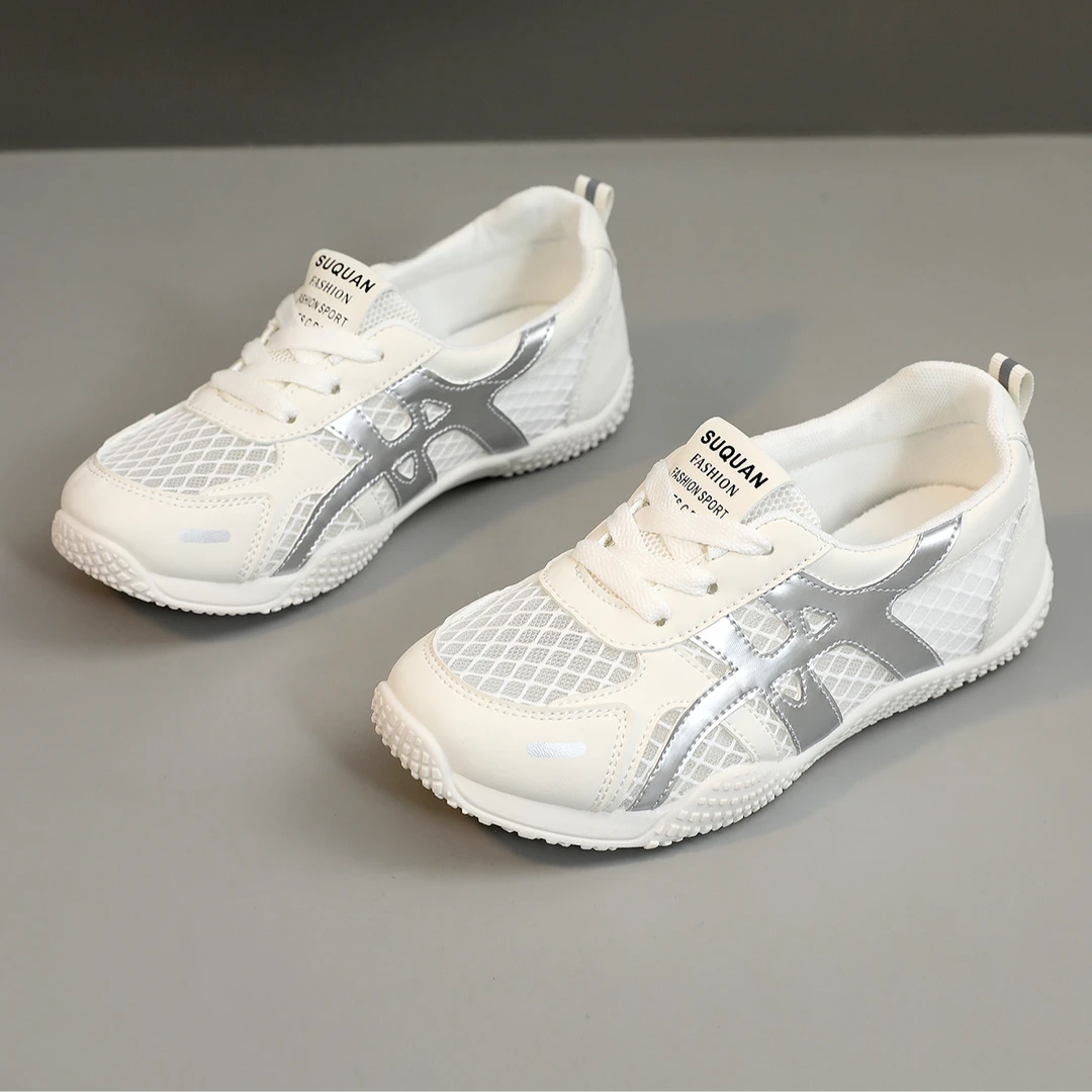 2025年新款百搭透气夏季休闲鞋休闲女鞋浅口时尚休闲鞋单网注压