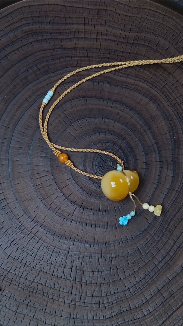 蜜蜡颈饰未镶嵌葫芦 项链