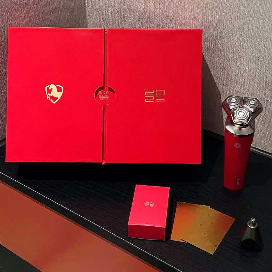 法拉利三头悬浮剃须刀鼻毛修剪器礼盒装便携⑥