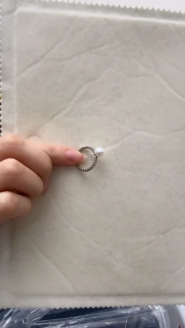 戒指合金淡水珍珠孤品1 无核珍珠戒指