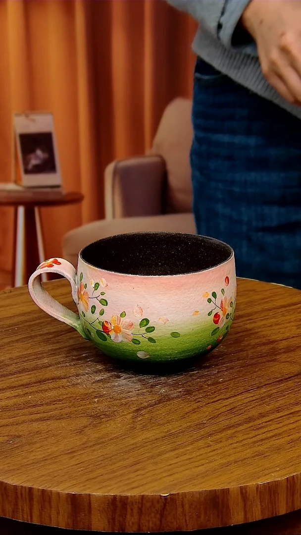 杯子陶景德镇手工手绘釉下彩陶瓷