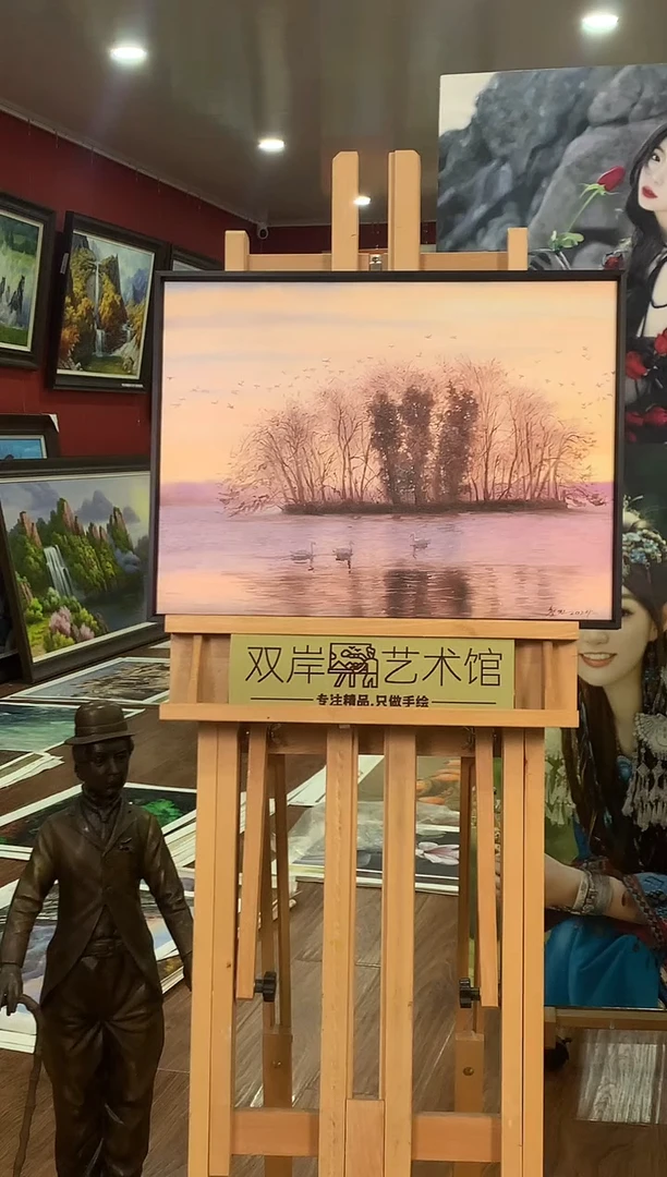 油画【31号】朝鲜原创手绘油画【Ⅰ级画家丨孤品佳作】【带框丨包邮】