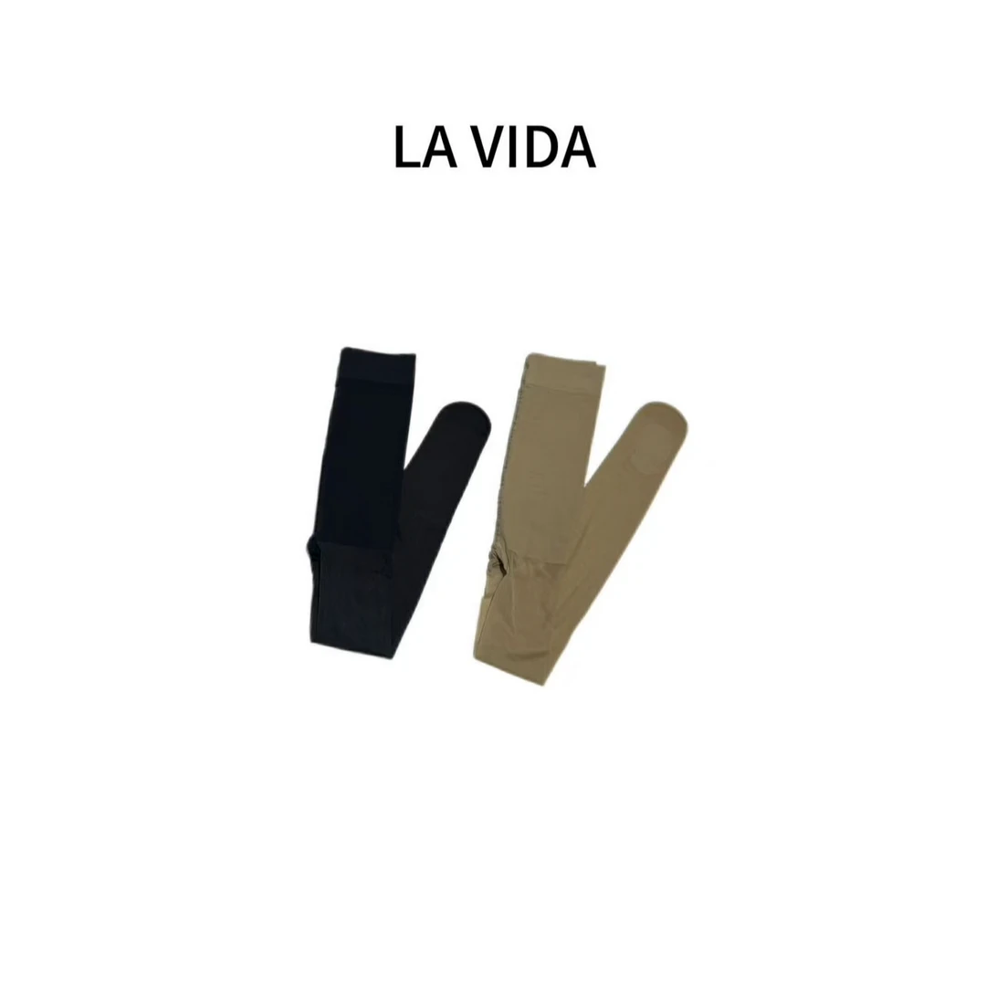 LA VIDA-「0D-2双装」高级透肤感两色连脚连裤袜打底袜