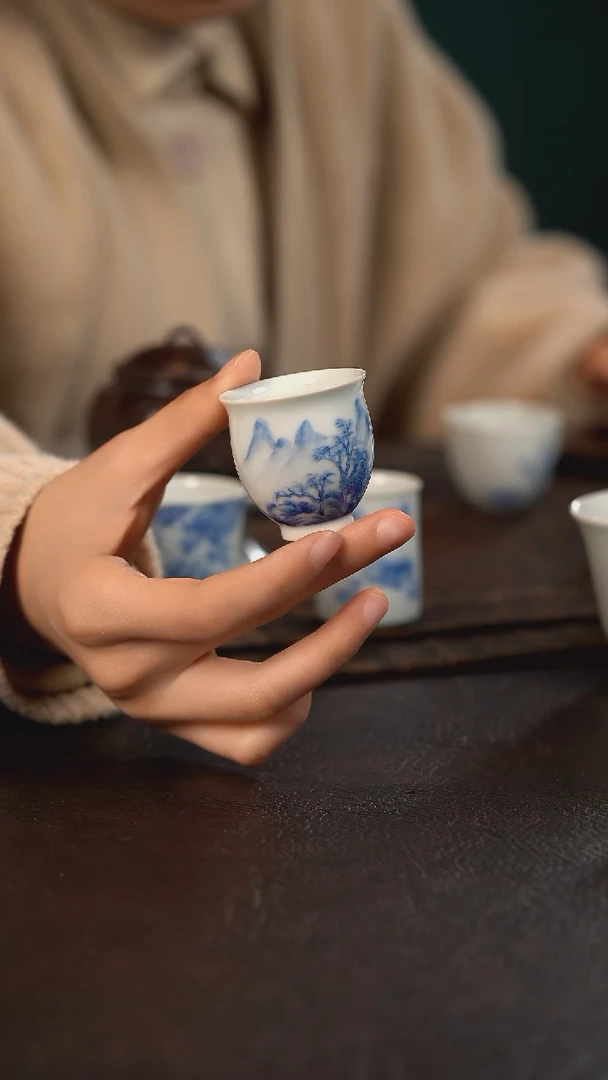 【闪购商品】杯聚澜堂山水玉兰杯