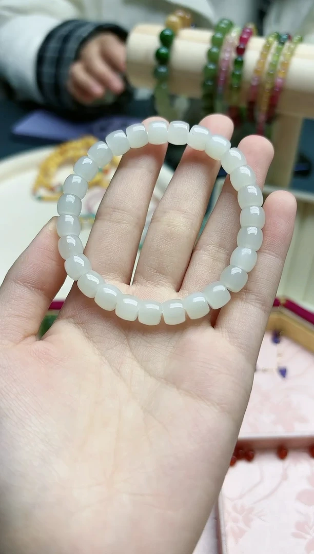 【闪购商品】和田玉手串未镶嵌和田玉老型8mm手串*1 SC