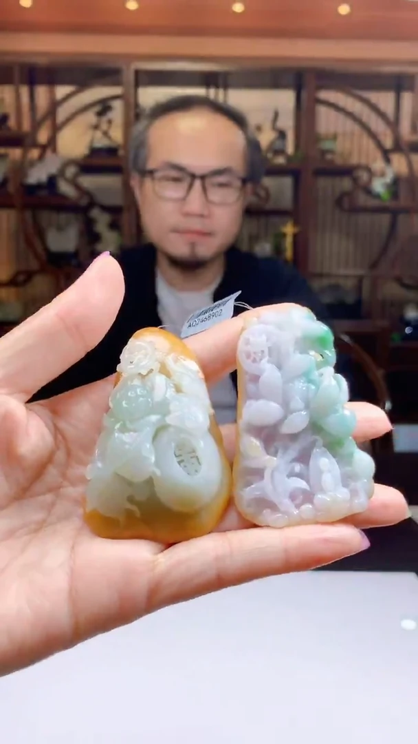 定制翡翠未镶嵌1085jj-毛货挂件44