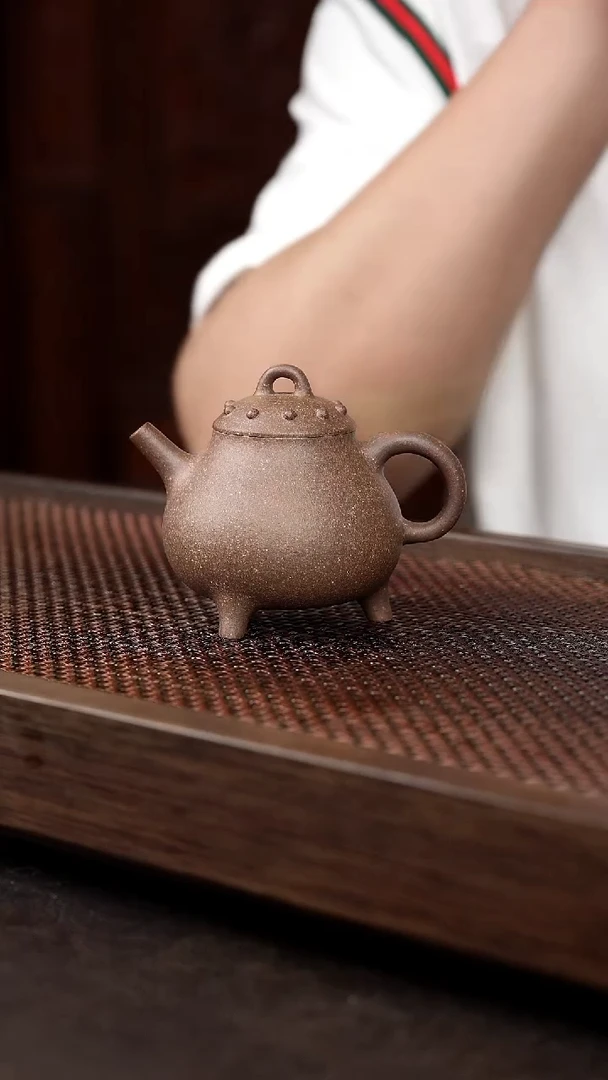 茶壶紫砂岩中泥六拼三足鼎