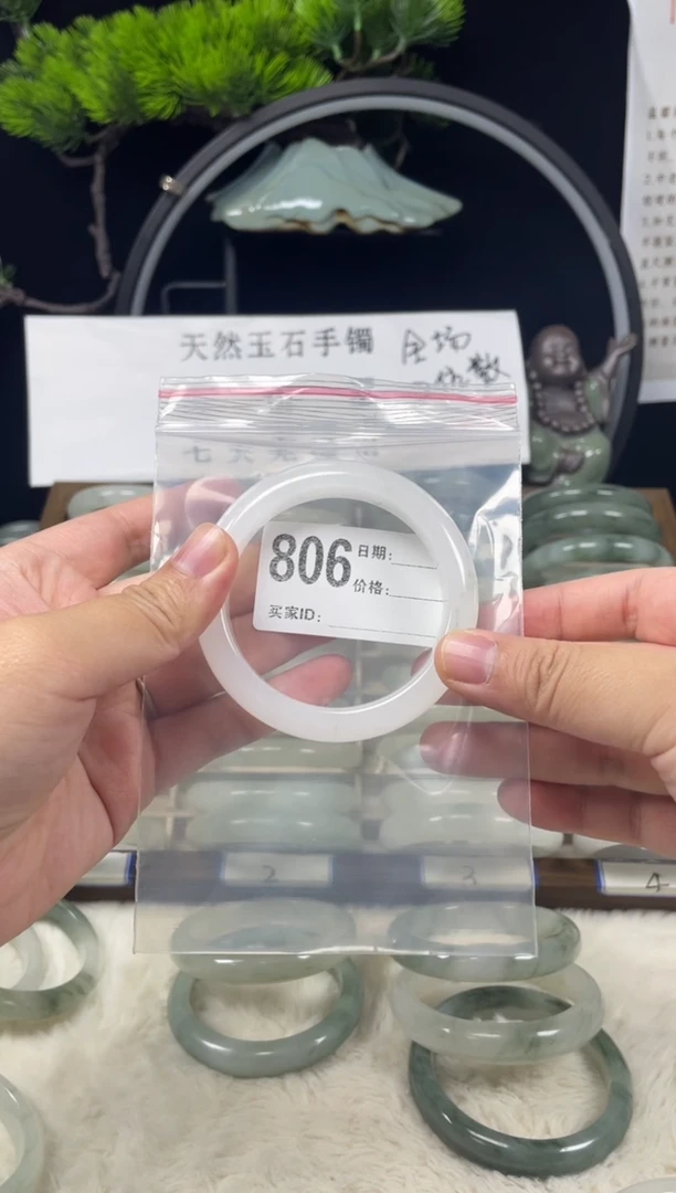 未镶嵌手镯石英质玉（天山翠）806