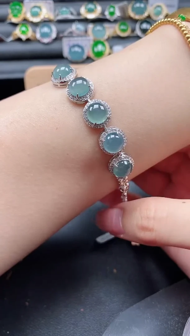 翡翠戒指银S925镶嵌51511-6