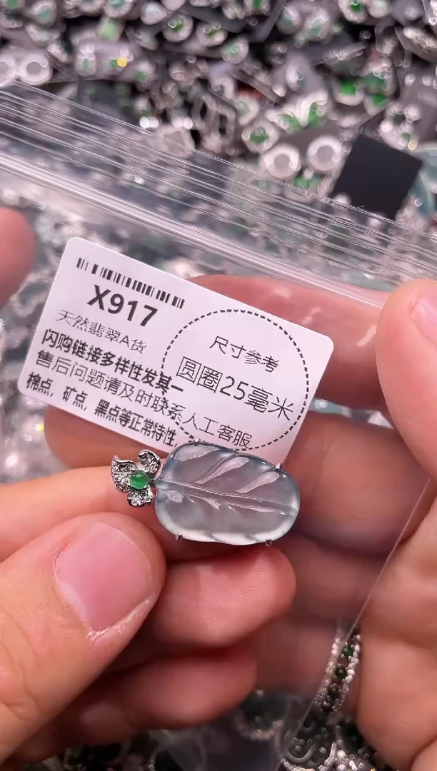 翡翠未镶嵌颈饰X917吊坠