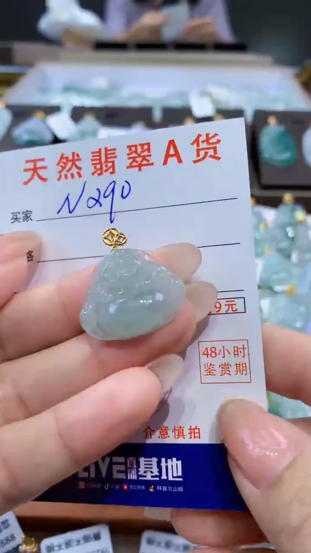 颈饰未镶嵌翡翠天然缅甸翡翠A货挂件