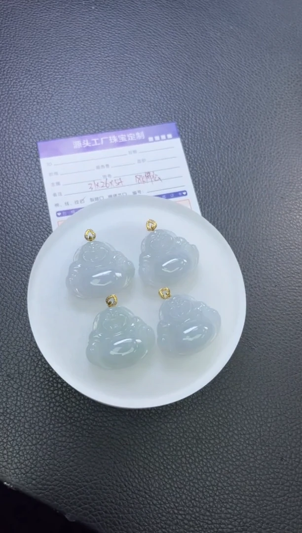 【闪购商品】翡翠颈饰18K金镶嵌PQGJ262配链佛公多样性发一件