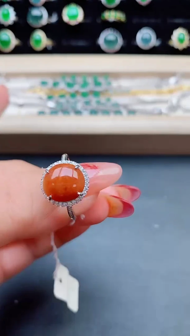 【闪购商品】翡翠戒指银S925镶嵌321132