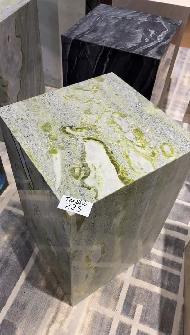 石材225绿翡翠30*30*50大墩墩