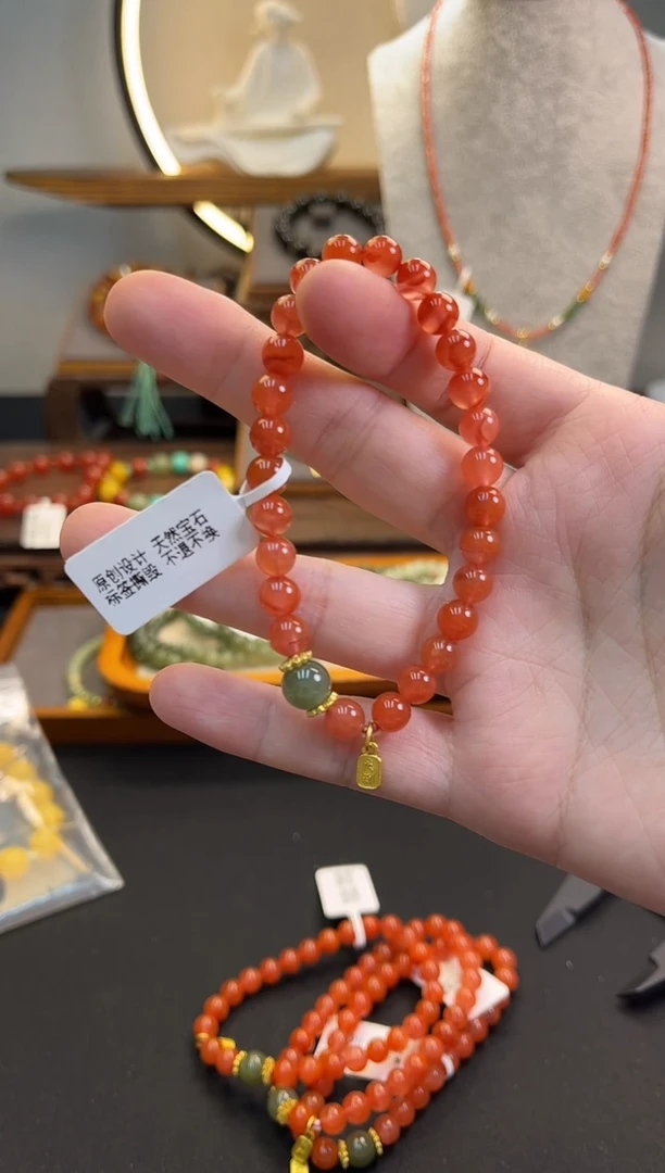 合金手链南红玛瑙货号 1395