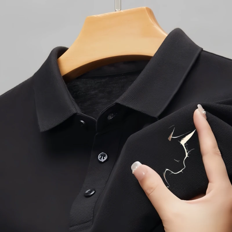 夏季polo衫男款光影猫咪卡通短袖轻熟风翻领T恤青年帅气印花半袖