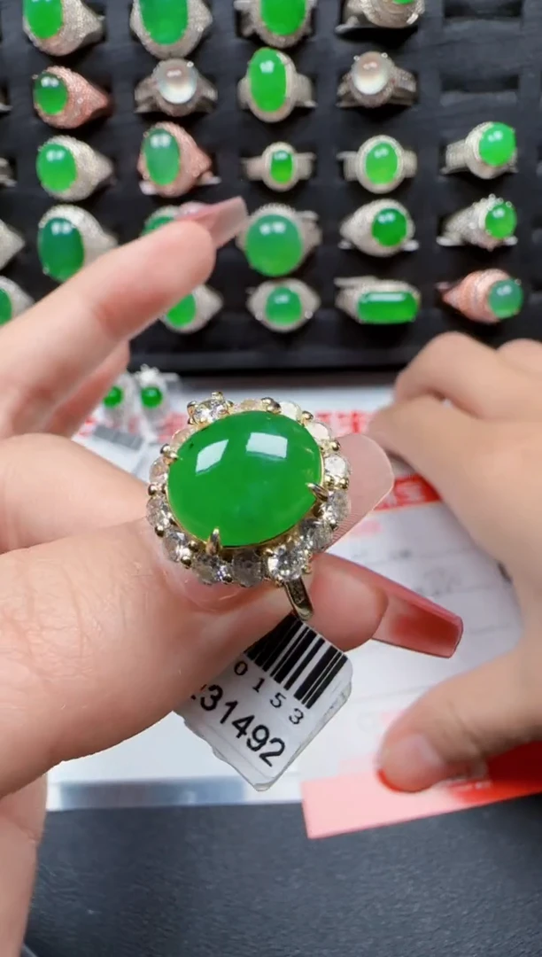 【闪购商品】翡翠戒指银S925镶嵌3009