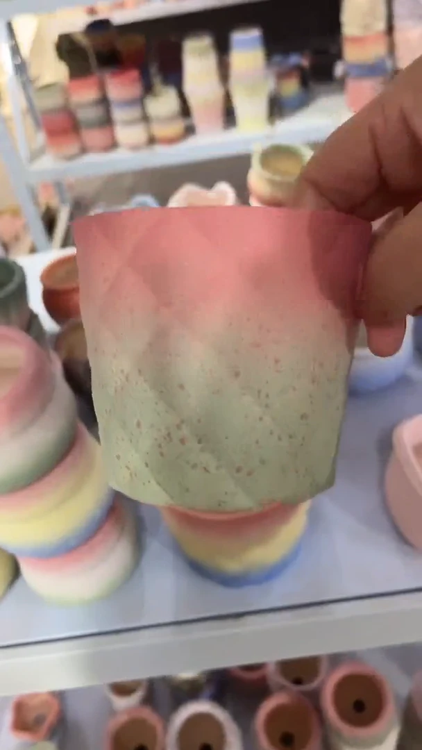 麦饭石粗陶多肉花盆9.8*9