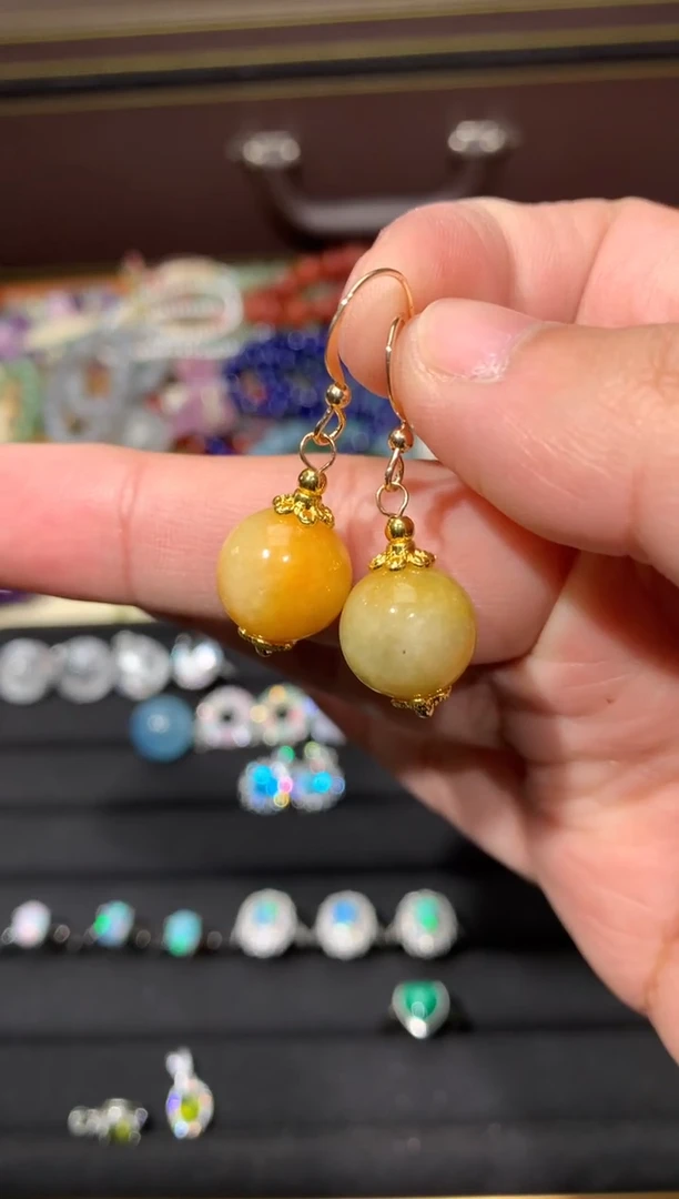 未镶嵌翡翠耳饰Q91【多样性发其一】