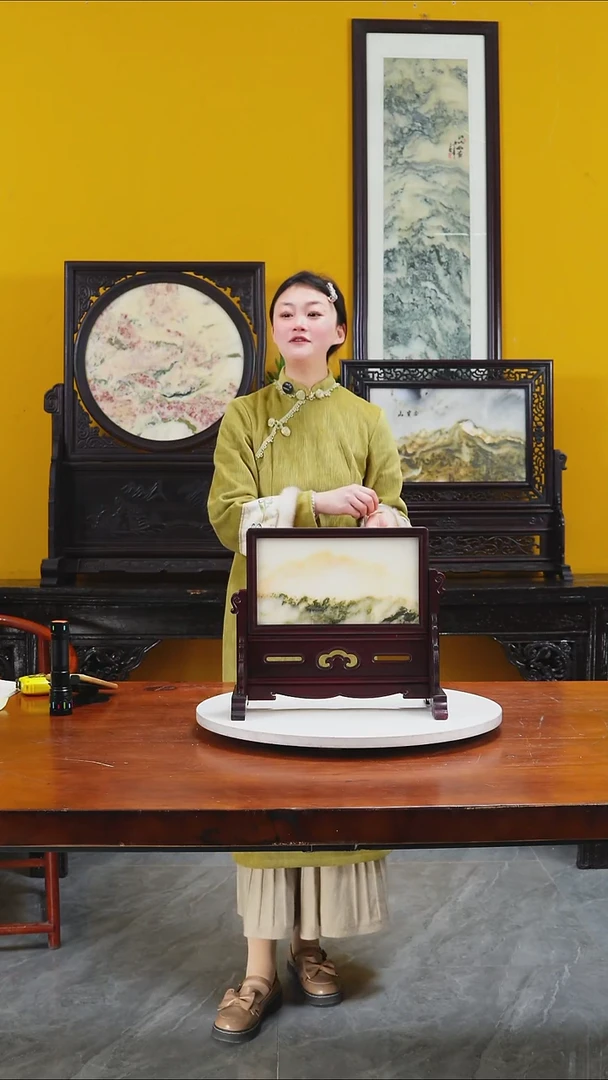 石材天然大理石画摆件