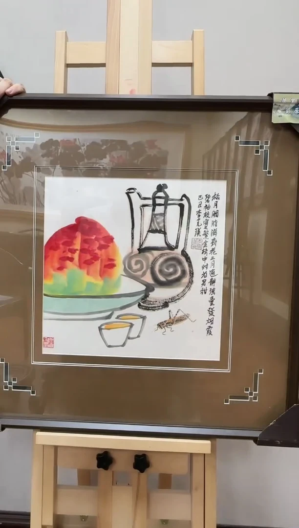 国画李克瑛-国画草虫1平尺