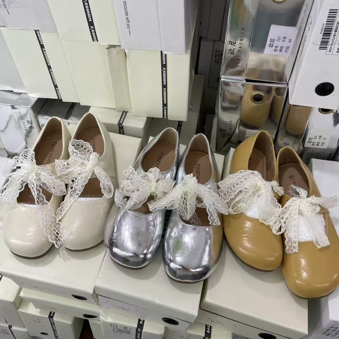 1230芭蕾风玛丽珍鞋女2025年秋季新款平底蕾丝浅口单鞋百搭女鞋子