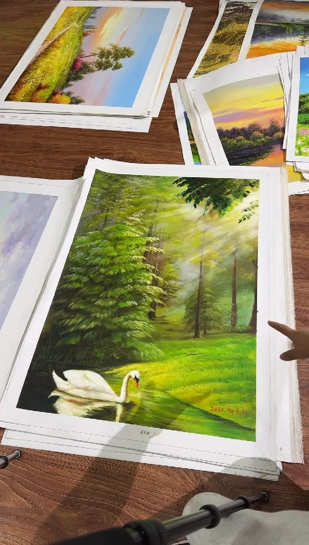 油画【27号】朝鲜原创手绘油画【功勋Ⅰ级画家丨孤品佳作丨顺丰包邮】