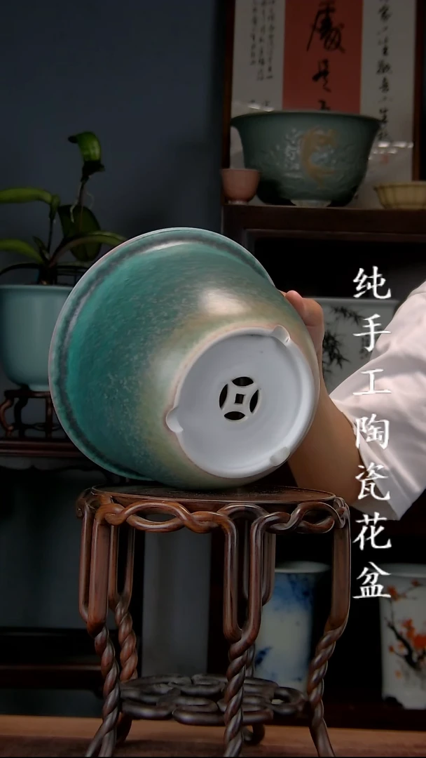 云***阳景德镇手工陶瓷花盆