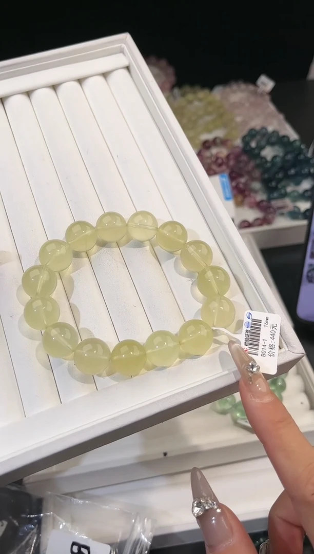 【闪购商品】水晶手链未镶嵌多样性发一黄泡泡16mm