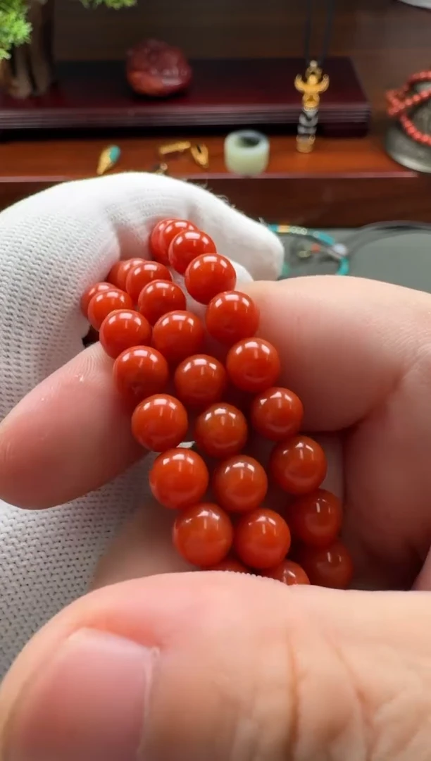 【闪购商品】南红玛瑙手串手串18K金镶嵌手串手串108