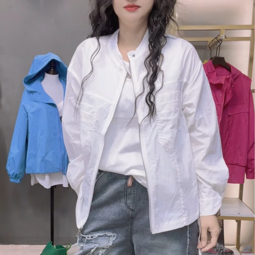 奇奇家潮派大码夏季新款宽松韩版休闲百搭薄款单层开衫外套