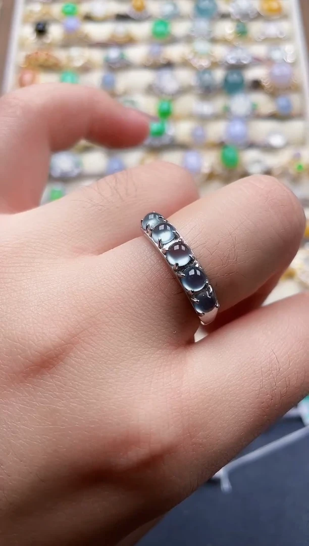 银S925镶嵌戒指翡翠165