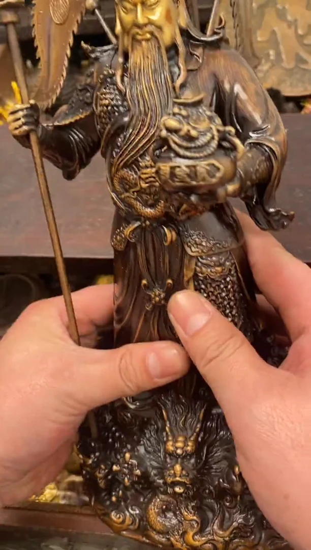 案台摆件 物品摆件 五旗关公