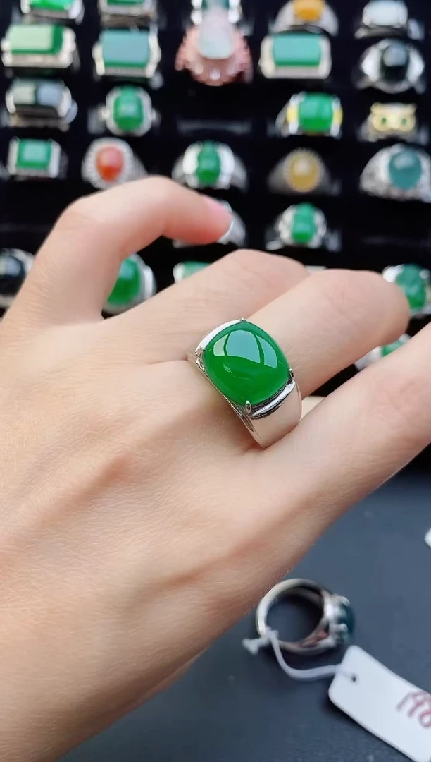 【闪购商品】翡翠戒指银S925镶嵌11111111