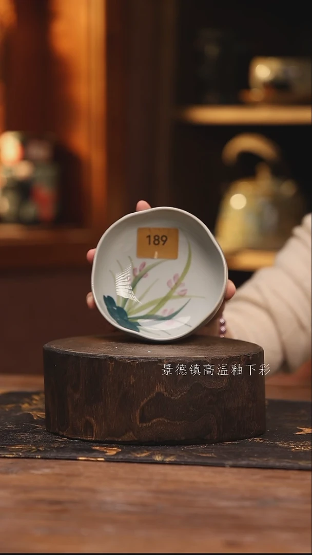 陶瓷景德镇高温釉下手绘陶瓷@L189@