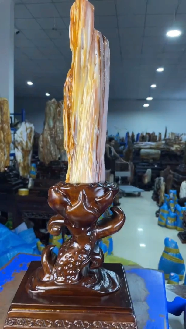 未镶嵌摆件硅化玉57