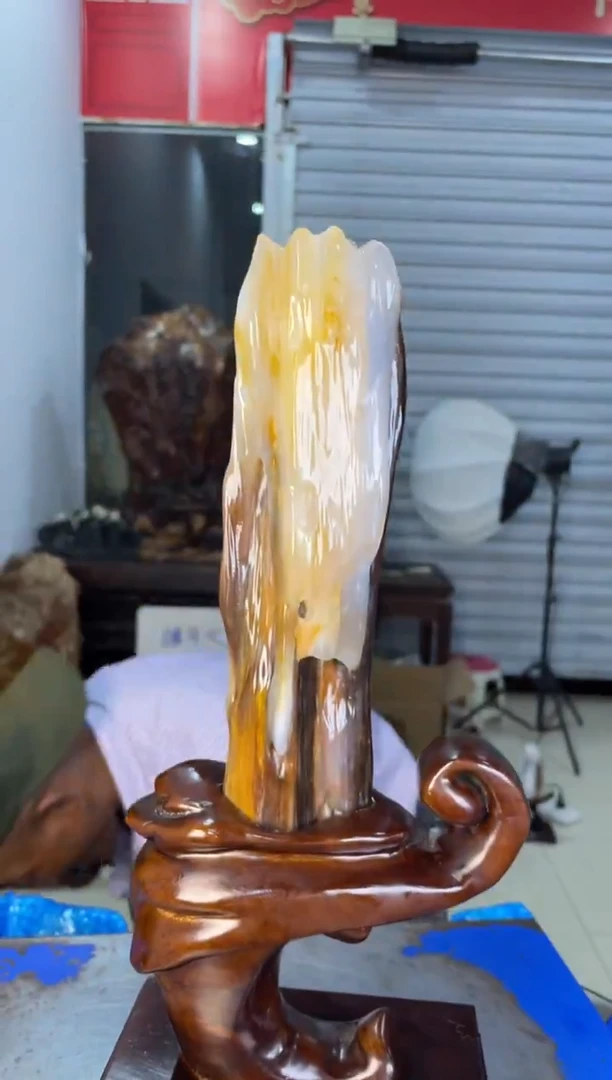 未镶嵌摆件硅化玉19