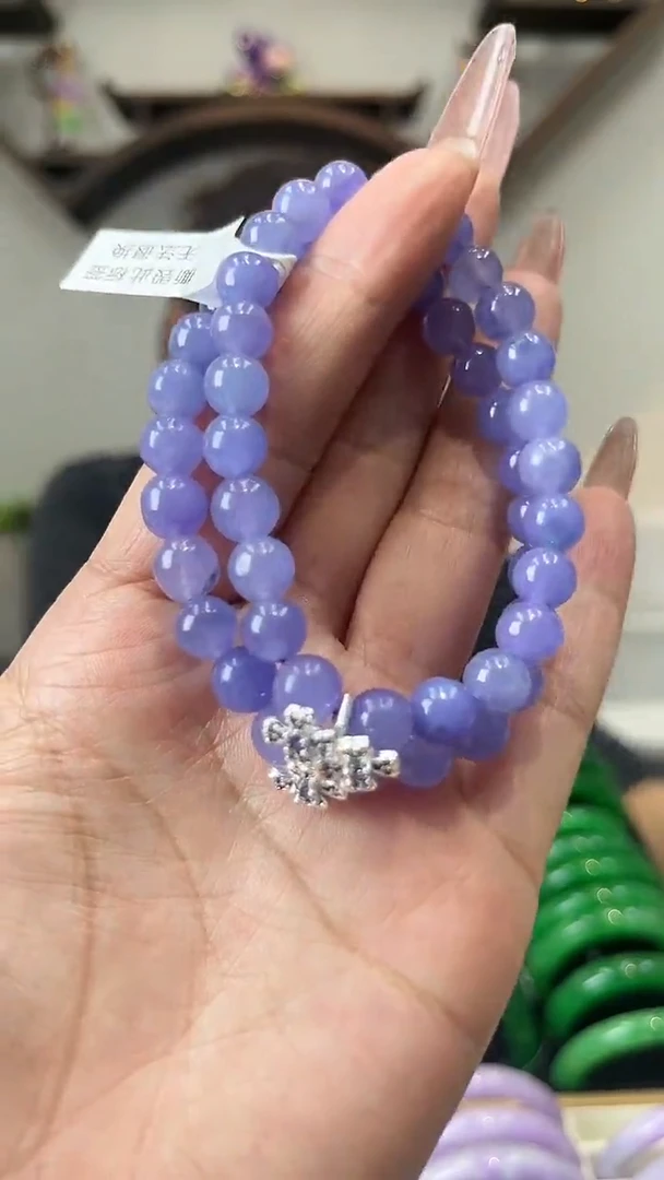 【闪购商品】砖雕a26 冰紫罗兰手串