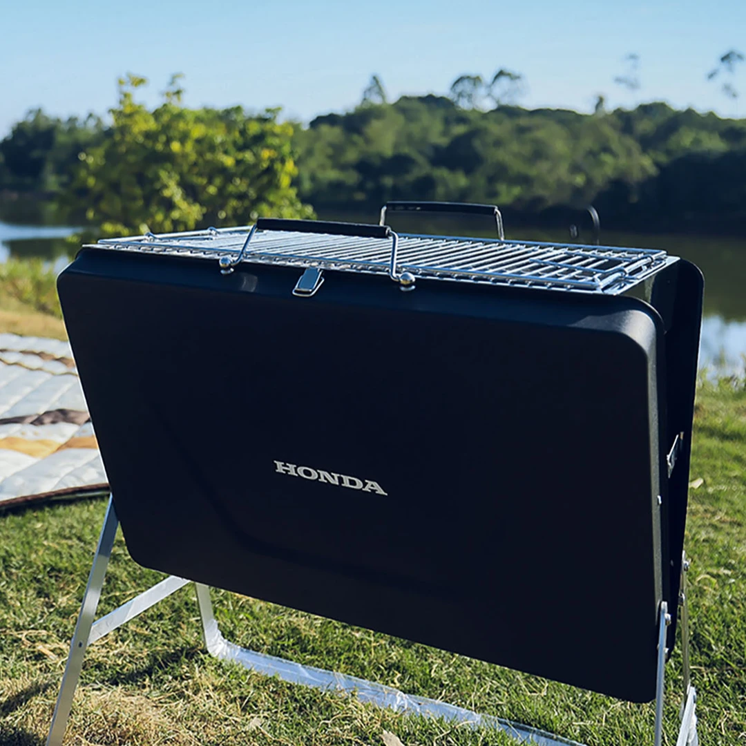 本田/HONDA户外露营便携手提箱烧烤架可折叠野营木炭烧烤炉