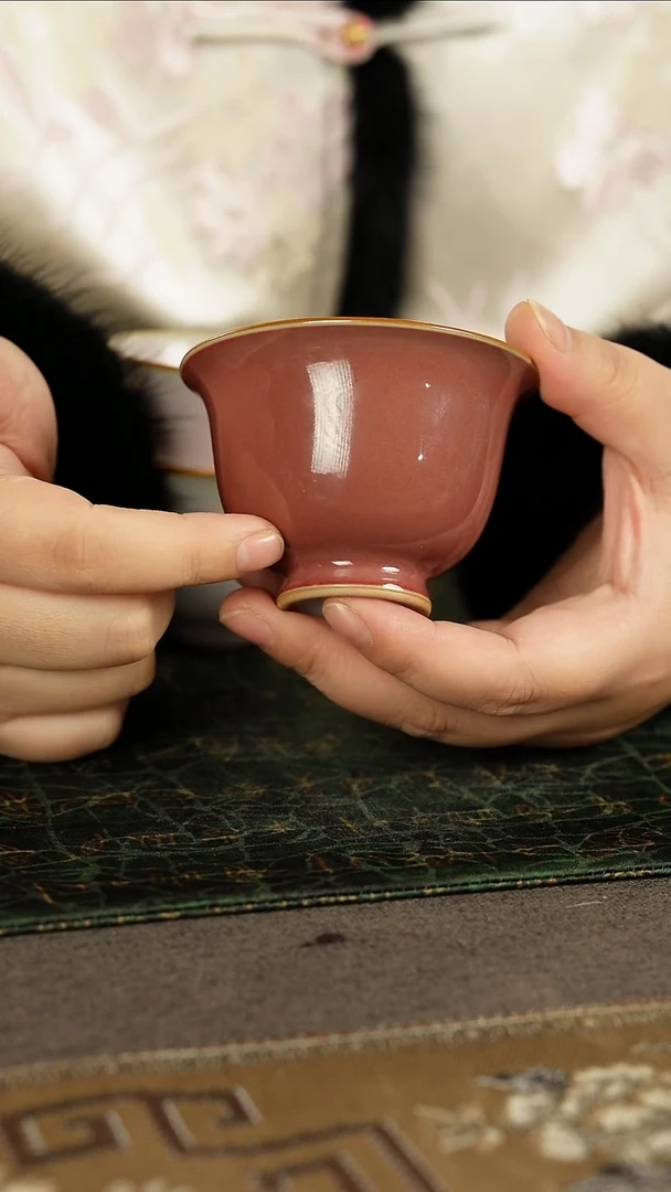 善窑厂汝双色釉铃铛杯